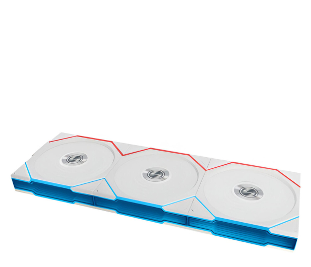 LIAN LI Uni Fan TL Wireless 120 Reverse White Triple Pack 3x120mm - 1332125 - zdjęcie